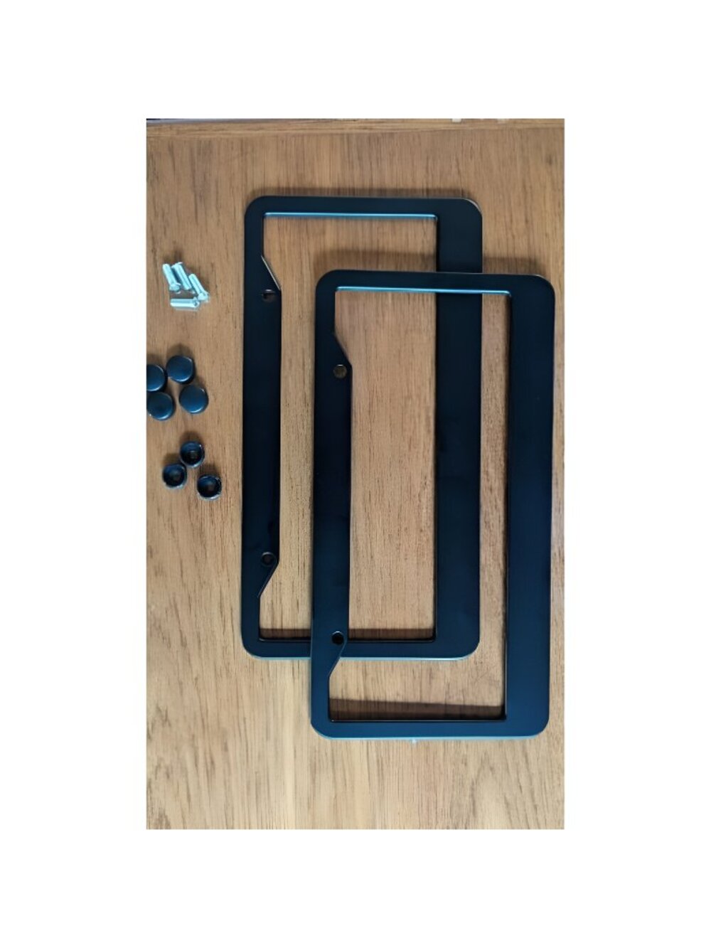 Matte Black License Plate Frames - License Plate Covers, 2 Packs